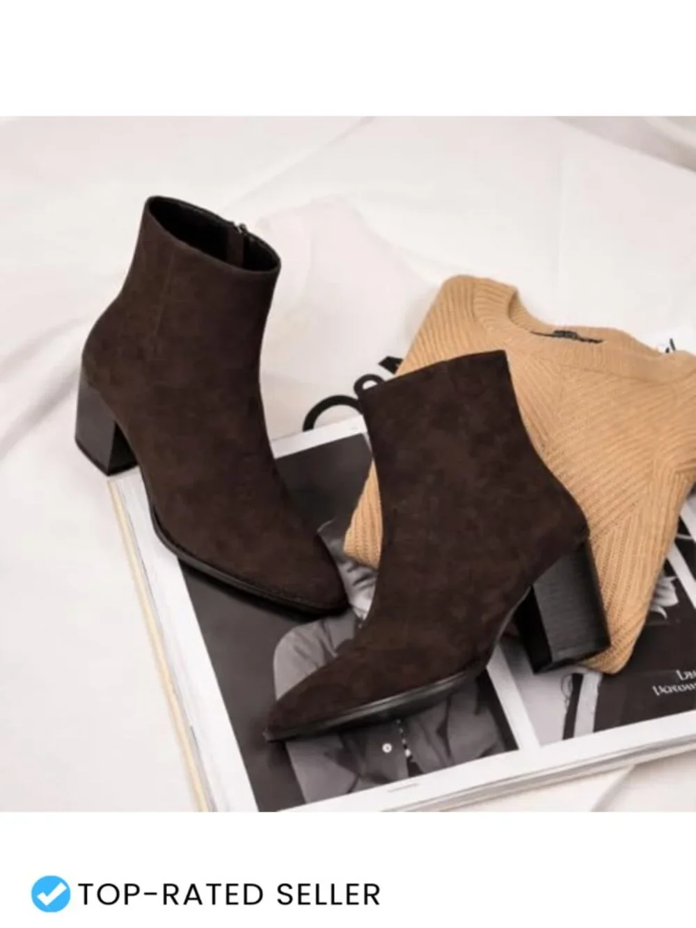 Faux Suede Ankle Booties for Women 2.56
